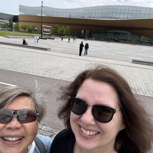 Ussies with Oodi (Helsinki Central Library)