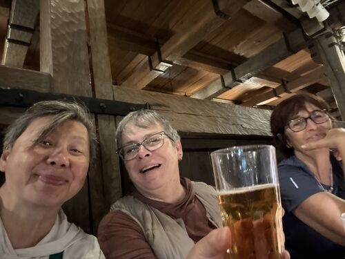 At the bar in the old bomb-making factory